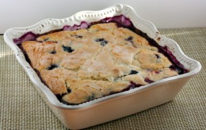 IMG_9951-300x190 Saucy Peach and Blueberry Cobbler