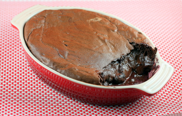 Chocolate Covered Cherry Baked Pudding