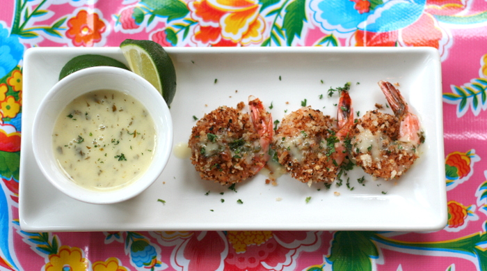Baked Coconut Shrimp with Tequila Lime Butter Sauce