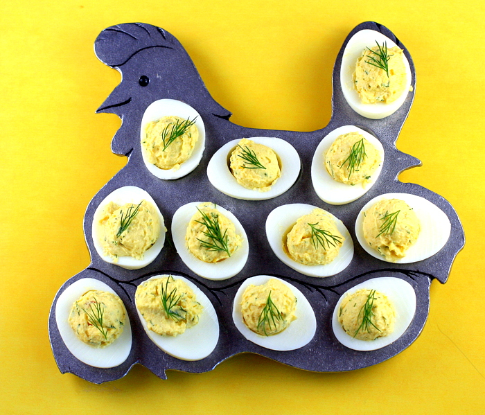 Buttery Lemon Dill Stuffed Eggs