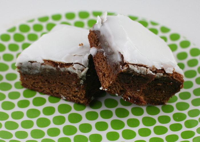 Gingerbread Brownies with Buttermilk Glaze
