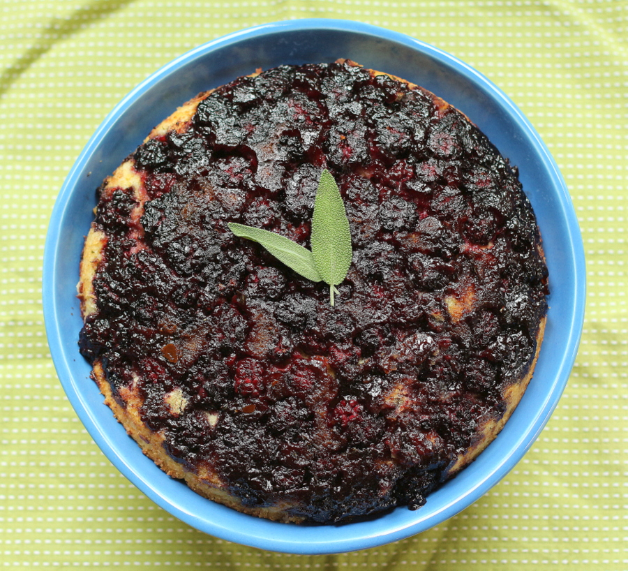 Blackberry Sage Skillet Cake