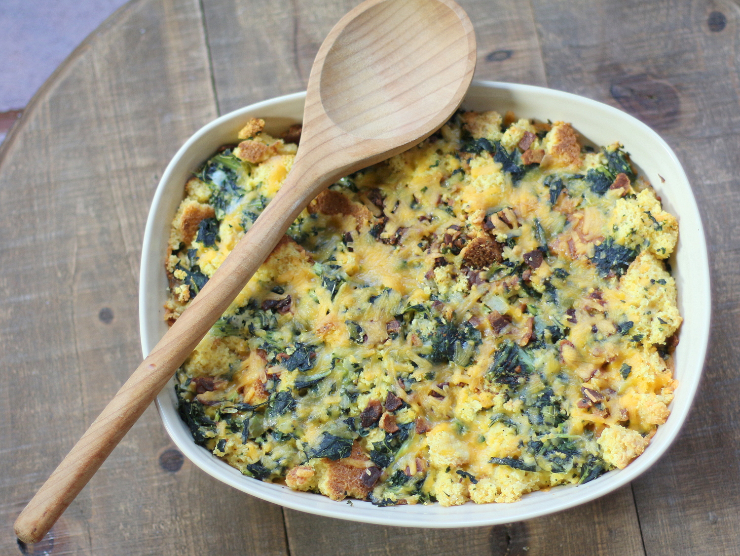 IMG_1898 Collard and Cornbread Pudding