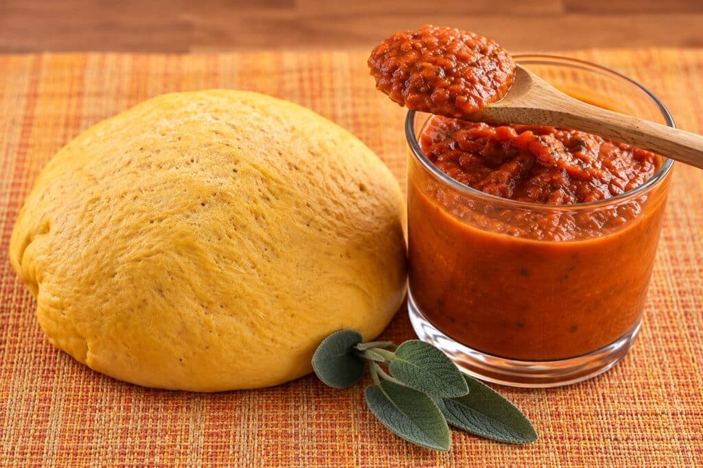 Image-130-1024x683 Pumpkin Pizza Party (Pumpkin Pizza Dough and Pumpkin - Tomato Pizza Sauce)