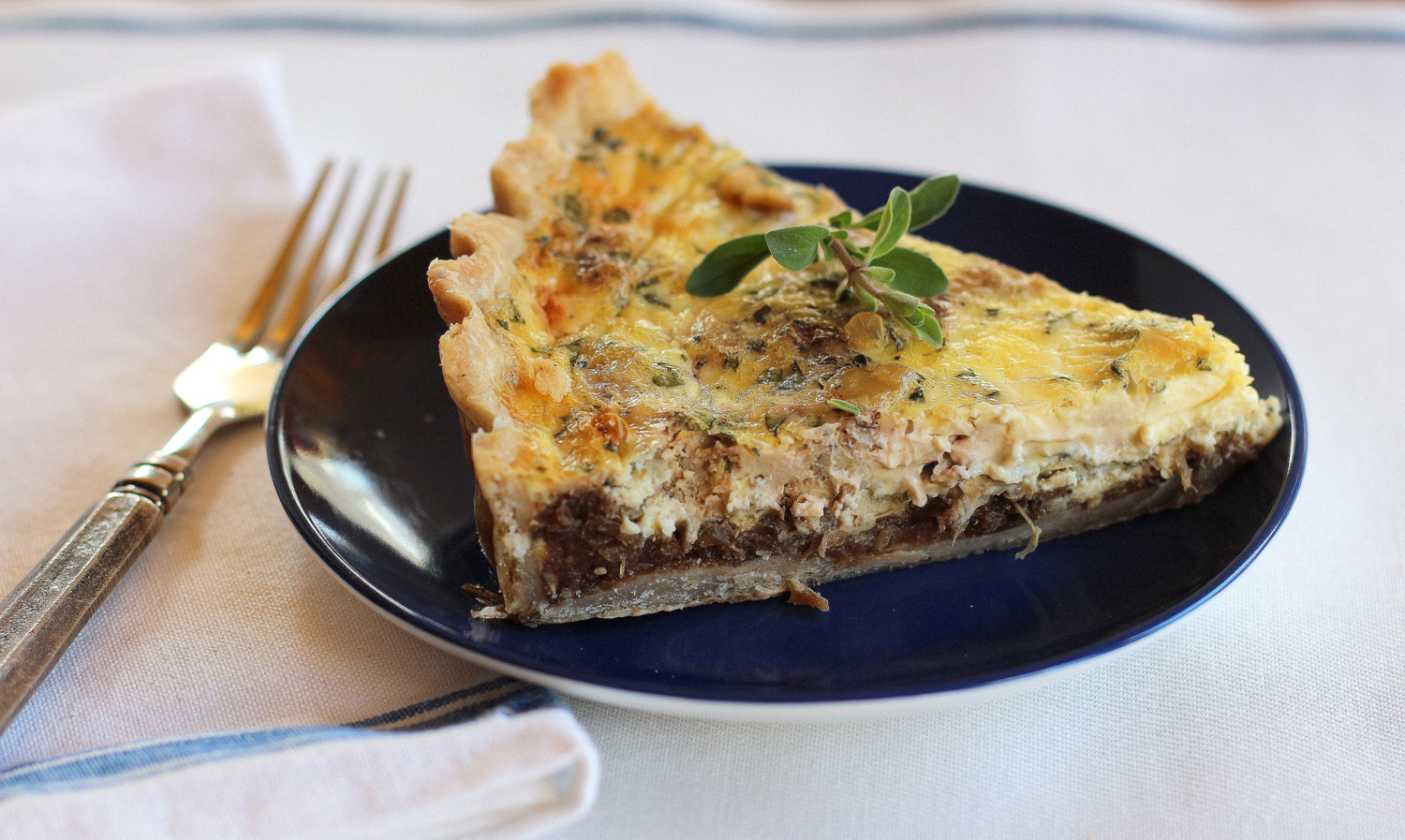 Red Onion, Blue Cheese and Walnut Tart