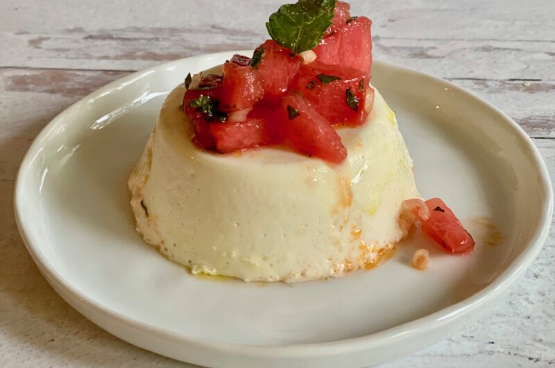 IMG_2294-800x530 Savory Goat Cheese Panna Cotta with Watermelon Relish