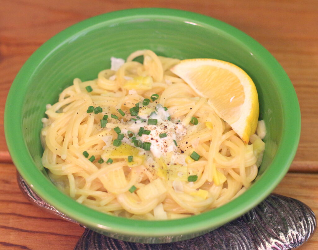 IMG_3902-1024x806 Leek, Lemon and Goat Cheese One Pot Pasta