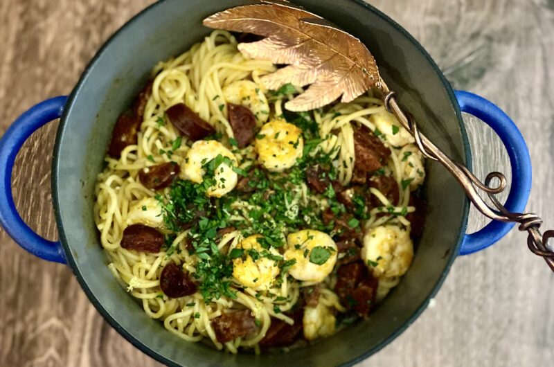 IMG_7775-800x530 Shrimp and Chorizo One Pot Pasta