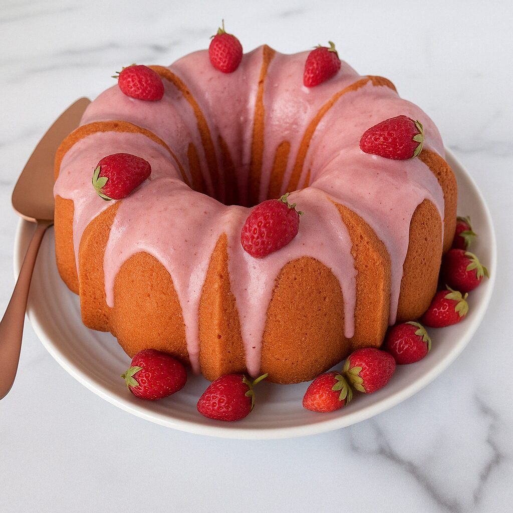 4e532113-73a2-4358-a676-f480e1bcf81b Fresh Strawberry Buttermilk Bundt Cake