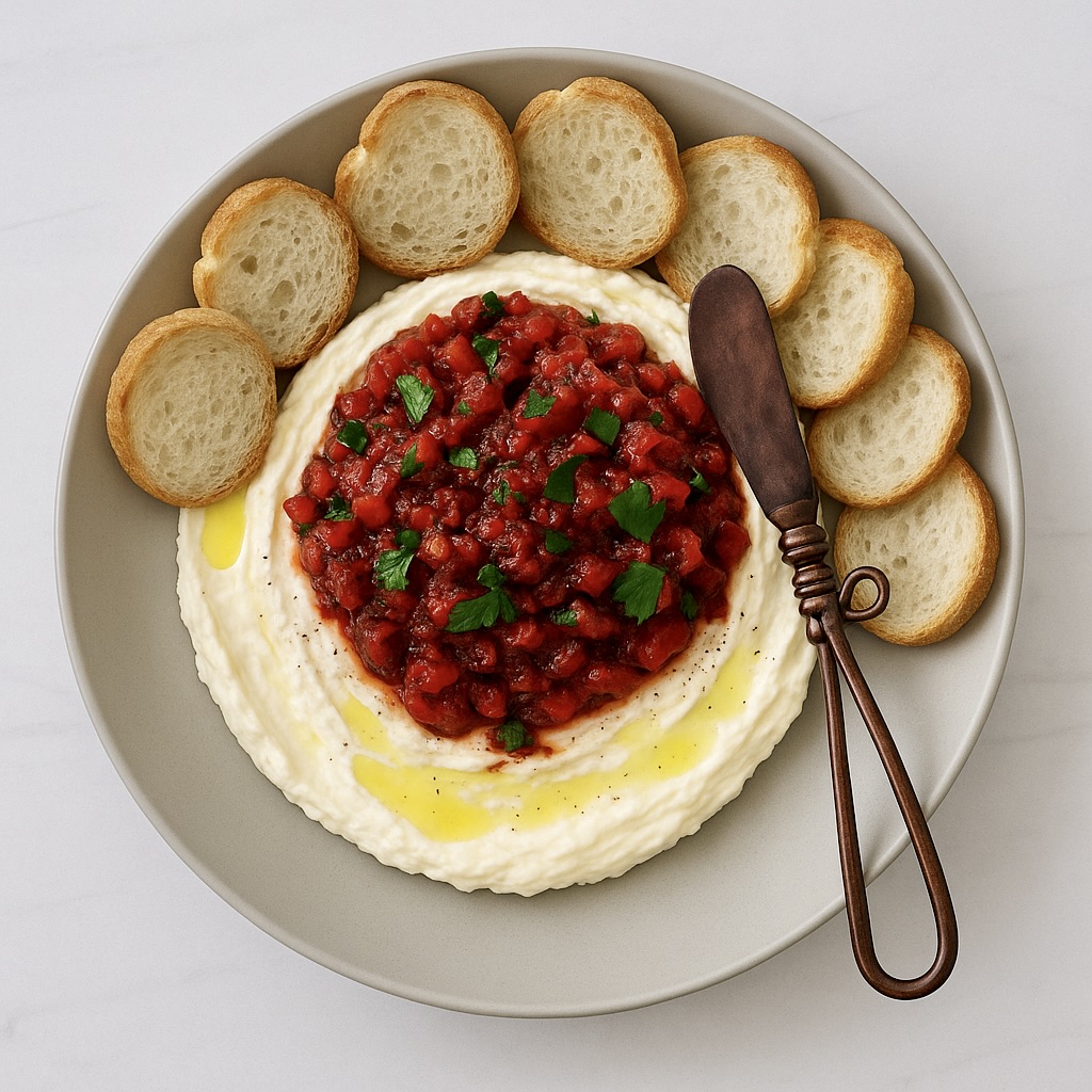 0d51f80e-67f1-4321-bb3d-146de1d29e64 Whipped Burrata with Tomato Caprese